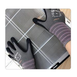China Cleaning Grey Nylon Liner Ladies Nitrile Work Gloves on sale