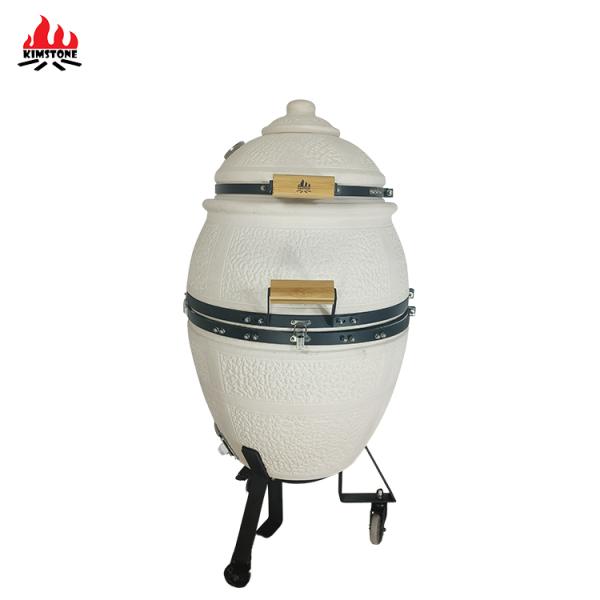 KIMSTONE 21 Inch Tandoor Smoker Smokeless Charcoal-fired Stylish and Modern Kamado Smoker Easy Temperature Reading