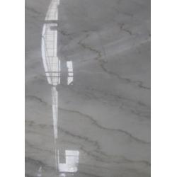 China Guangxi White marble polished 240x140cm tile slab gloss floor tiles window sill for sale