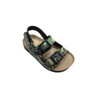 China Fashion Camouflage Double Buckle Footbed Sandals on sale