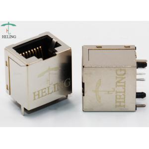 8P8C Vertical 180 Degree RJ45 Modular Jack Connector For Network Switches