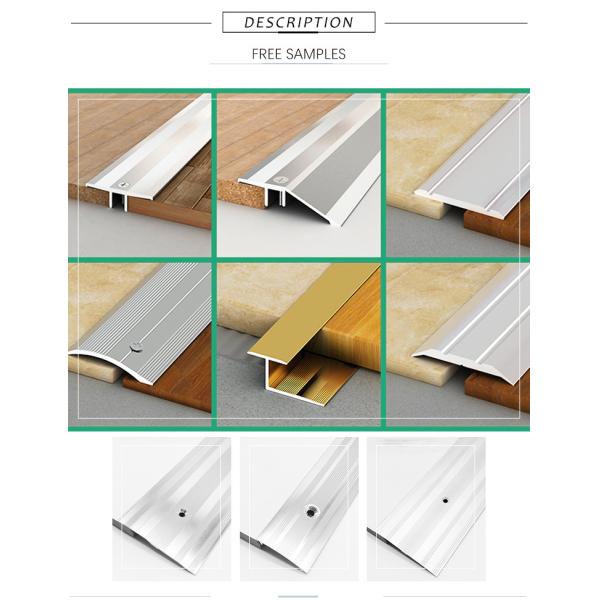 Anti Corrosion Floor Threshold Strip Aluminium , 6063 Aluminium Transition Strip