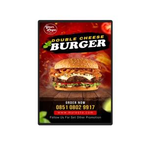 Ultra-Thin Aluminum Frame Metal Advertising Light Box for Menu Display Promotion