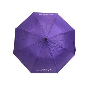 Silver Coated Diameter 98cm Manual Open 2 Foldable Umbrella