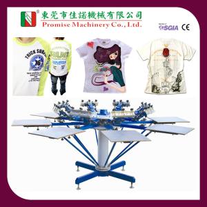 China Manual Operating 8 Colour Double Pivoting Garment Screen Printing Machine on sale