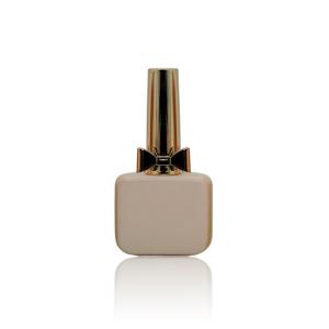 Empty Square Glass Gel Nail Polish Bottle With Bow Cap And Brush