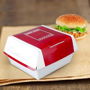Fashionable Foldable White Cardboard Disposable Food Burger Box with Customized
