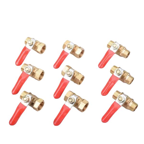 6mm Pneumatic Connector Handle Hose Barb Inline Brass Water Oil Air Gas Fuel Line Shutoff Ball Valve Pipe Fittings C10200