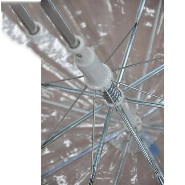 Transparent Clear POE Plastic See Through Umbrellas For Kids , Chrome Shaft
