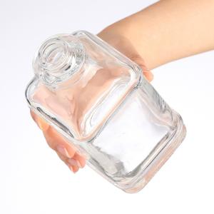 Acceptable Customer's Logo 750ML Square Round Glass Empty Wine Bottle in Custom