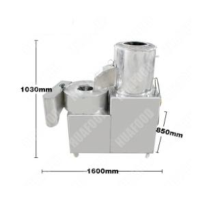 Heating Ss304 Stainless Steel Automatic Vegetable Potato Ginger Peeling Washing