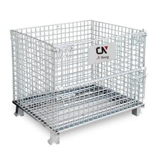 Stackable Wire Mesh Storage Cages Customized Collapsible