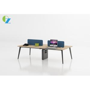 Four Person Wooden Office Furniture Workstation For Staff