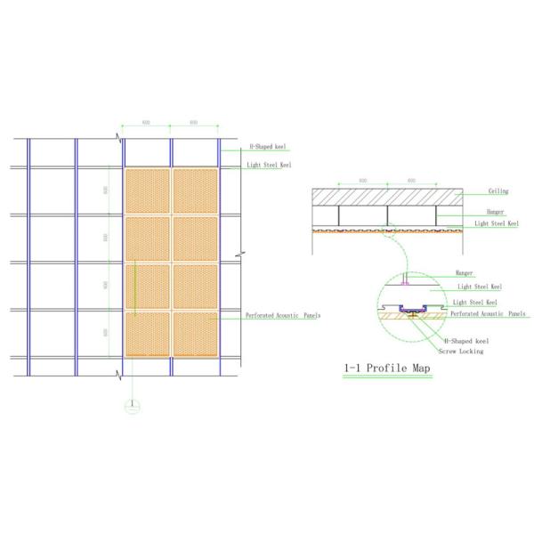 Fire retardant 0.5mm micro perforated wooden acoustic wall panel with veneer finish