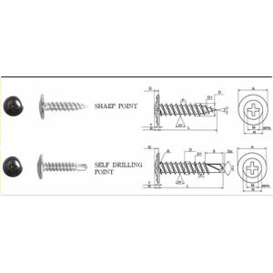 OEM Fasteners Hardware Bulgy Screw ZINC Grey Phosphated