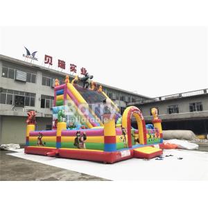 Quality Cartoon Inflatable Bounce House And Slide Combo With Blower For School And Daycare for sale