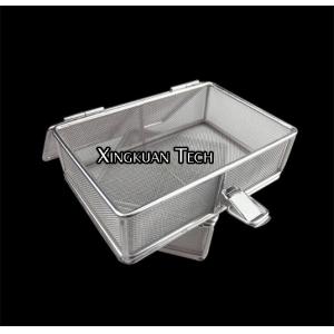 Stainless Steel Electropolished Sterilization Mesh Basket With Locking Lid