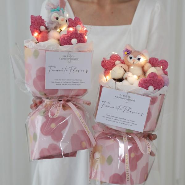 Colorful Cartoon Doll Bouquet for Children's Day 20x35cm Multiple Color