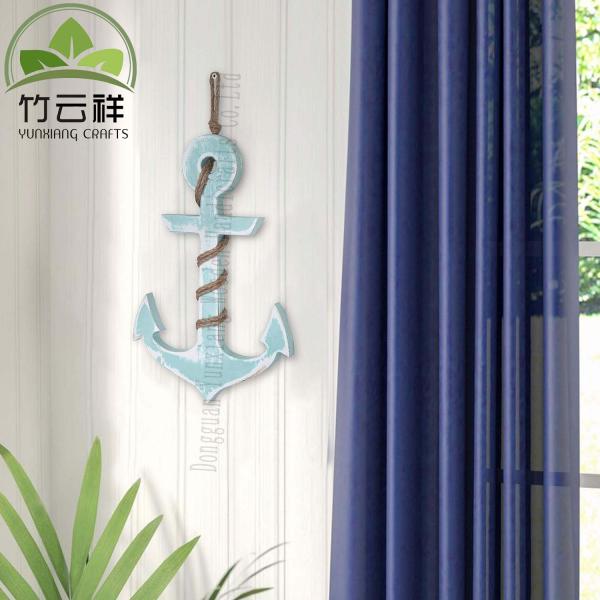 Wooden Anchor with Rope Wall Art Decor Door Living Room Hanging Ornament
