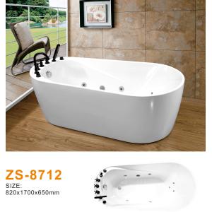 Innovative Acrylic Freestanding Hydromassage Bathtub With Automatic Cleaning System