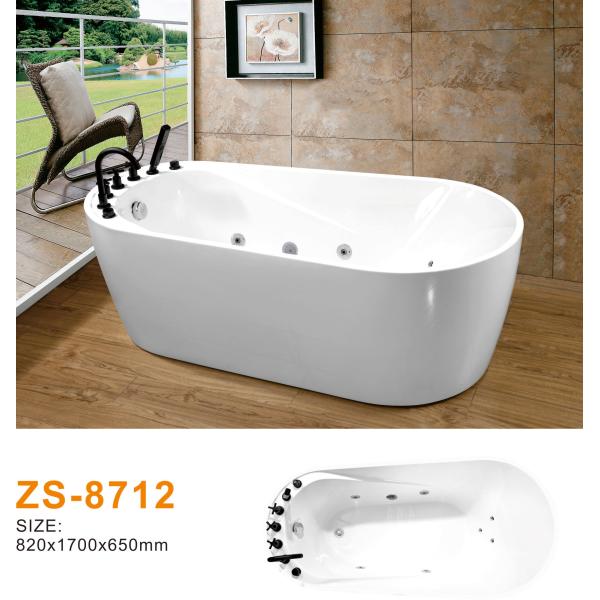 Buy Innovative Acrylic Freestanding Hydromassage Bathtub With Automatic Cleaning System at wholesale prices