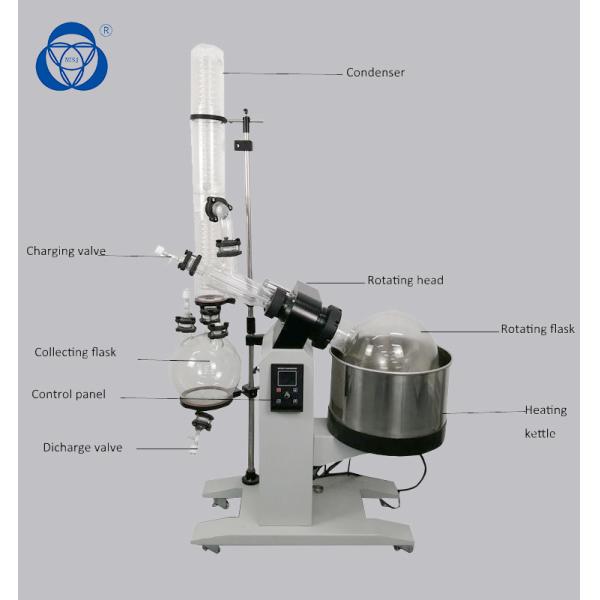 Buy Lab Chemical Rotary Vacuum Evaporator , Rotary Vacuum Distiller With Water Bath at wholesale prices