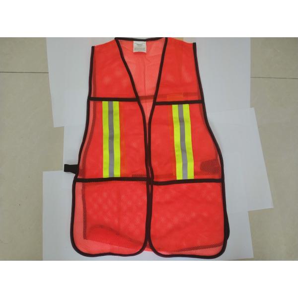 Buy Red Mesh Safety Vest Light Type Mesh Work Vest With Velcro at wholesale prices