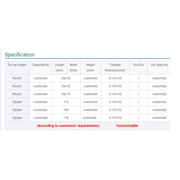 750ml 1L 2L Gold Round Olive Oil Tin Can Food Grade Container