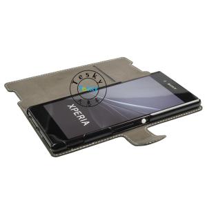 pu leather magnet wallet case cover protective for sony xperia z4
