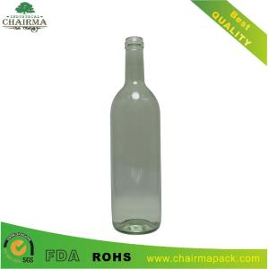 China 750ml Transparent Glass Bottle for Wine on sale