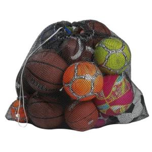 Foldable Mesh Basketball Bag Large Capacity With Drawstring Closure