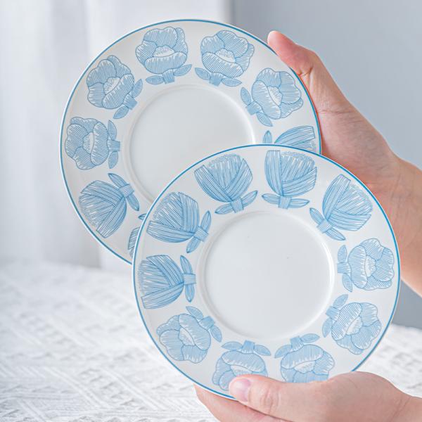 Sustainable Business Gifts European Ceramic Floral Tea Cups And Saucers Set 200ml 300ml