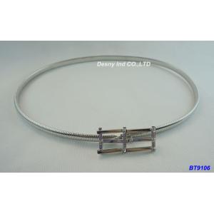 Ladies Plated Rhodium Fashion Rhinestone Corset Skinny Waist Belt 36 Inch OEM