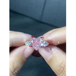 Quality 4.19CT Heart Brilliant Cut Lab Grown Diamond Wedding Rings for sale
