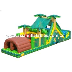 China Green Obstacle, Inflatable Challenge Track For Children Amusement on sale