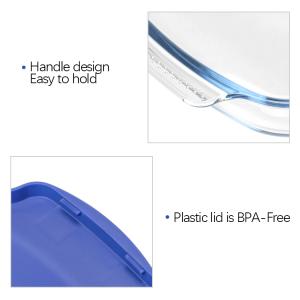 Borosilicate Glass Bakeware with PP Lid 1000ml to 3600ml