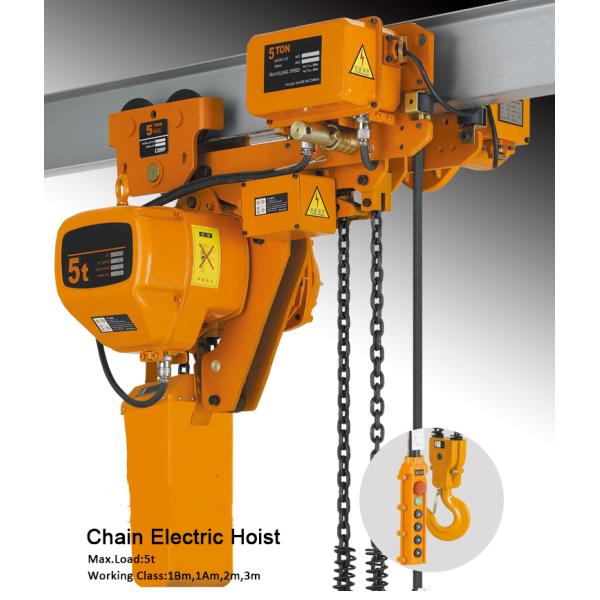 Indoor 3T 5T 10T Electric Chain Hoist With Electric Trolley High Efficient Energy Saving