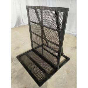 China 1.2M Aluminum Crowd Control Barricades Black Silvery Mojo Crowd Control Fence on sale