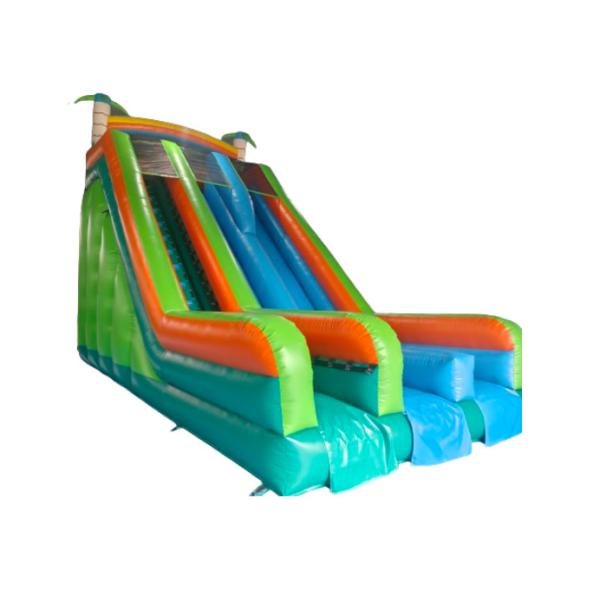 Buy Silk Printing Commercial Inflatable Dry Slide Outdoor Jumping Bouncer Slide at wholesale prices
