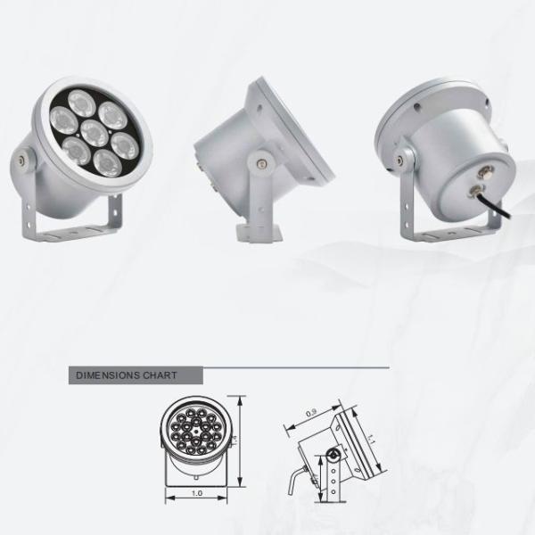 IP66 Narrow Beam LED 24W - 28W Narrow Light Beam 3x1 Rubber Wire