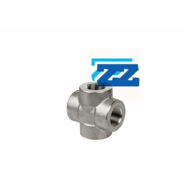 Buy 3 / 8 " 3000LB Threaded Cross Pipe Fitting , ASTM A182 F53 Super Duplex Fittings at wholesale prices