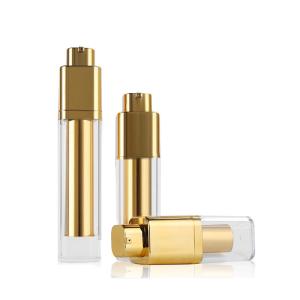 Gold Plating Airless Cosmetic Bottles Small Volume