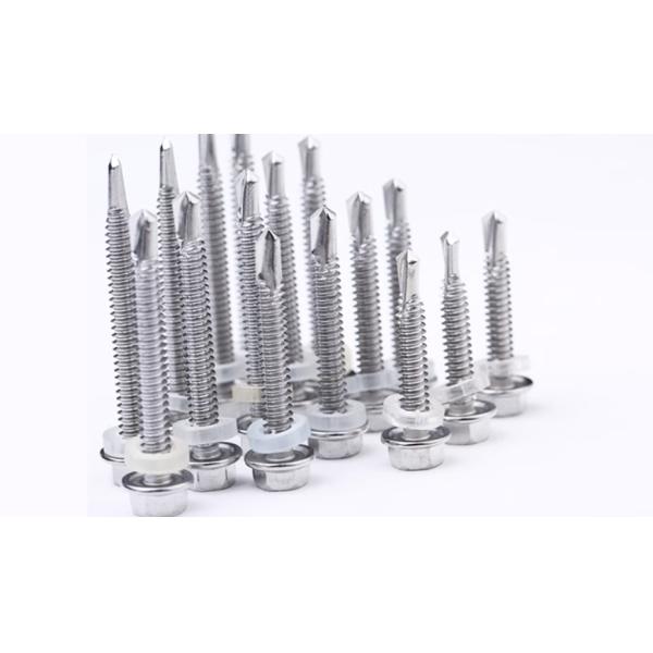 Stainless steel ASME AISI SS400 SUS410 Hex Flange Head Self Drilling Screws DIN7504