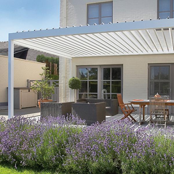 Buy Remote Control LED 10x12 Waterproof Motorized Pergola Aluminum Roof at wholesale prices