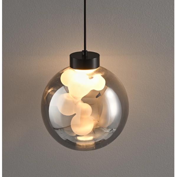 Italian minimalist bedroom bedside chandelier modern simple light luxury high-end glass bar restaurant entrance hanging line lamp