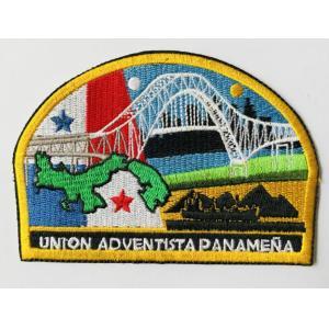 Kids custom design embroidery badge with hot melt adhesive back