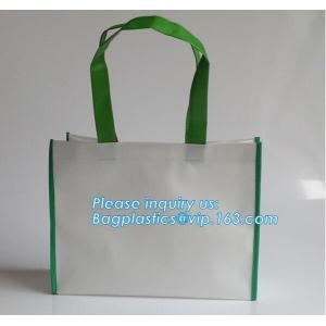 Promotional custom fabric reusable shopping bag metallic laminated non woven bag