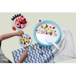 Homemade Ice Roll Instant Ice Cream Maker Pan Blue Manual Ice Cream Making Machine