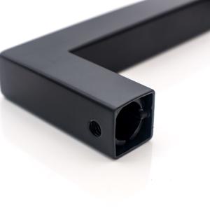 Matt Black Stain Back To Back Sliding Shower Glass Door Square Pull Handle 6 8