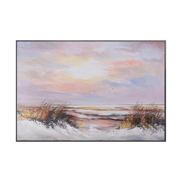 Hotel Office Decorative Painting Modern Hand Painted Pictures of Autumn Trees Landscape Oil Painting on Canvas Support Base